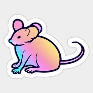 Mouse Pastel shades Shadow Silhouette Anime Style Collection No. 395 Sticker